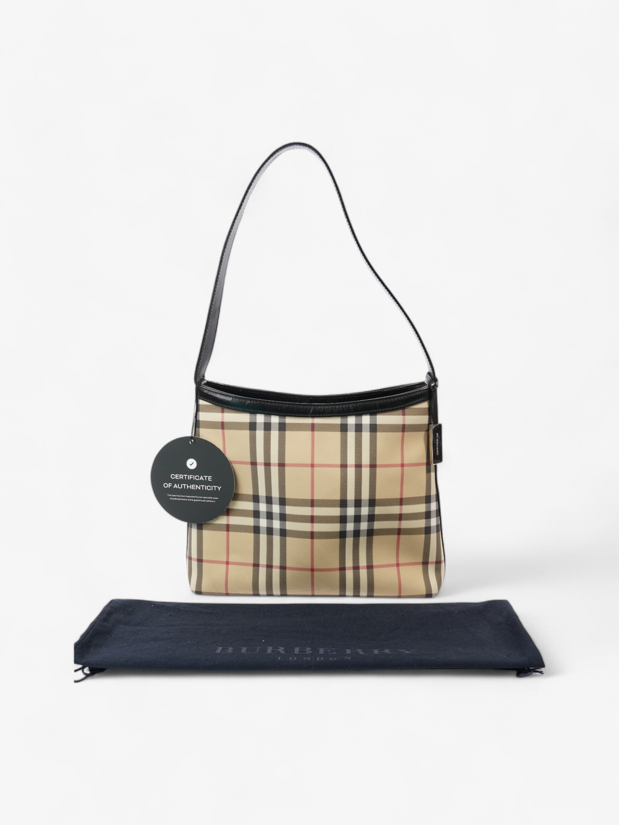 Burberry Vintage Shoulder Bag Nova Check / Black Canvas