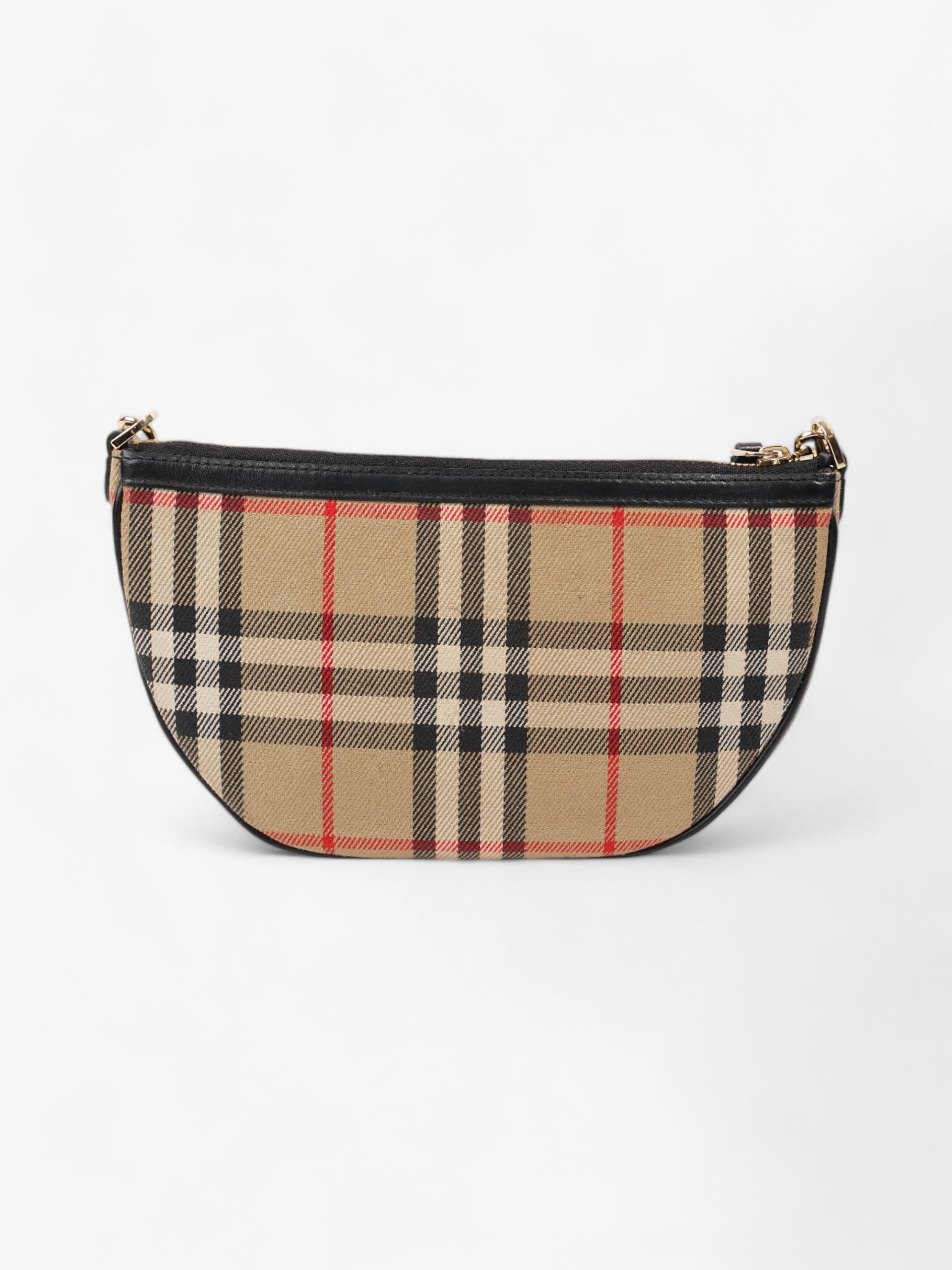 Burberry Check Shoulder Bag Vintage Check / Black Cotton