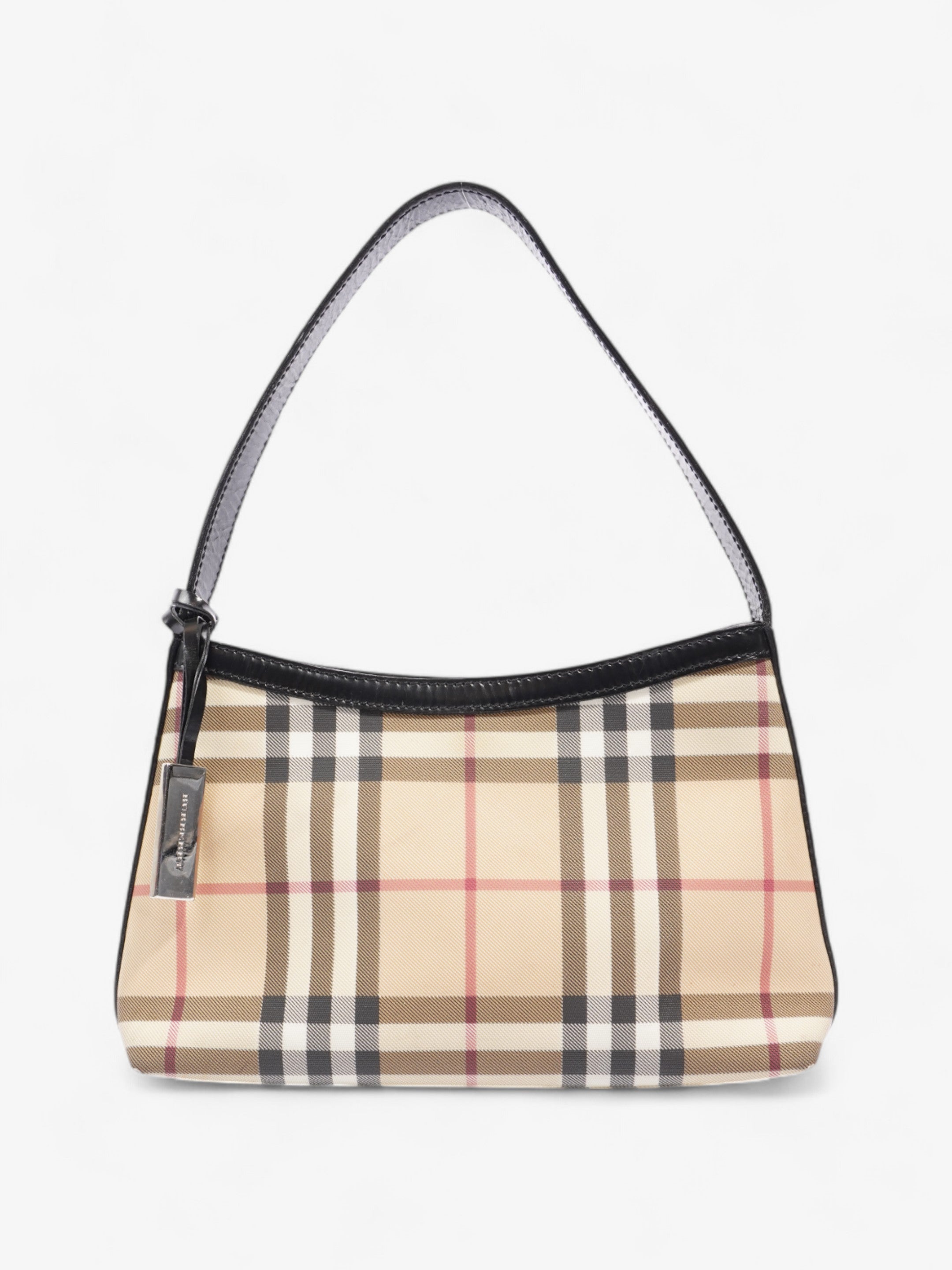 Burberry Check Shoulder Bag Nova Check / Black Coated Canvas
