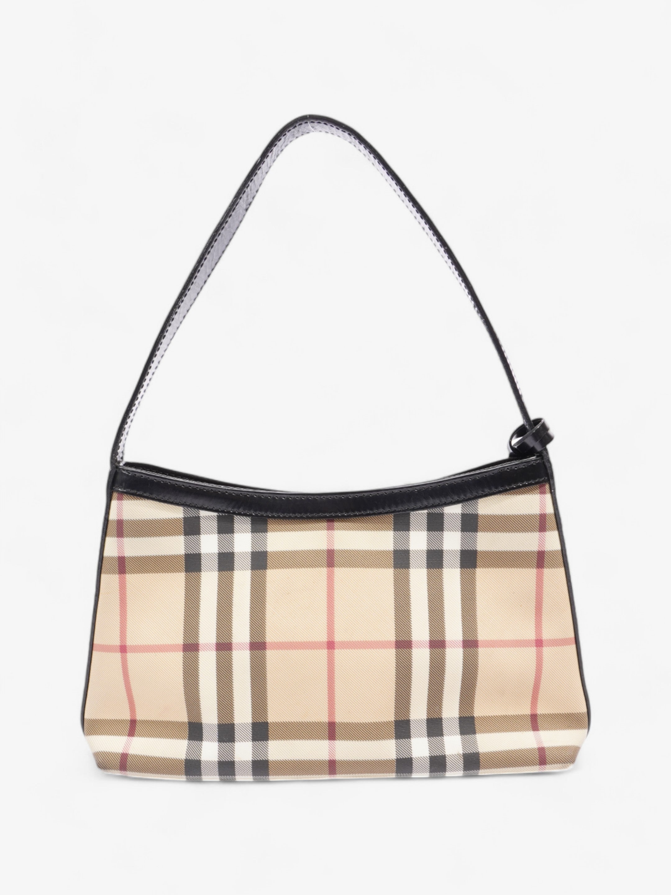 Burberry Check Shoulder Bag Nova Check / Black Coated Canvas