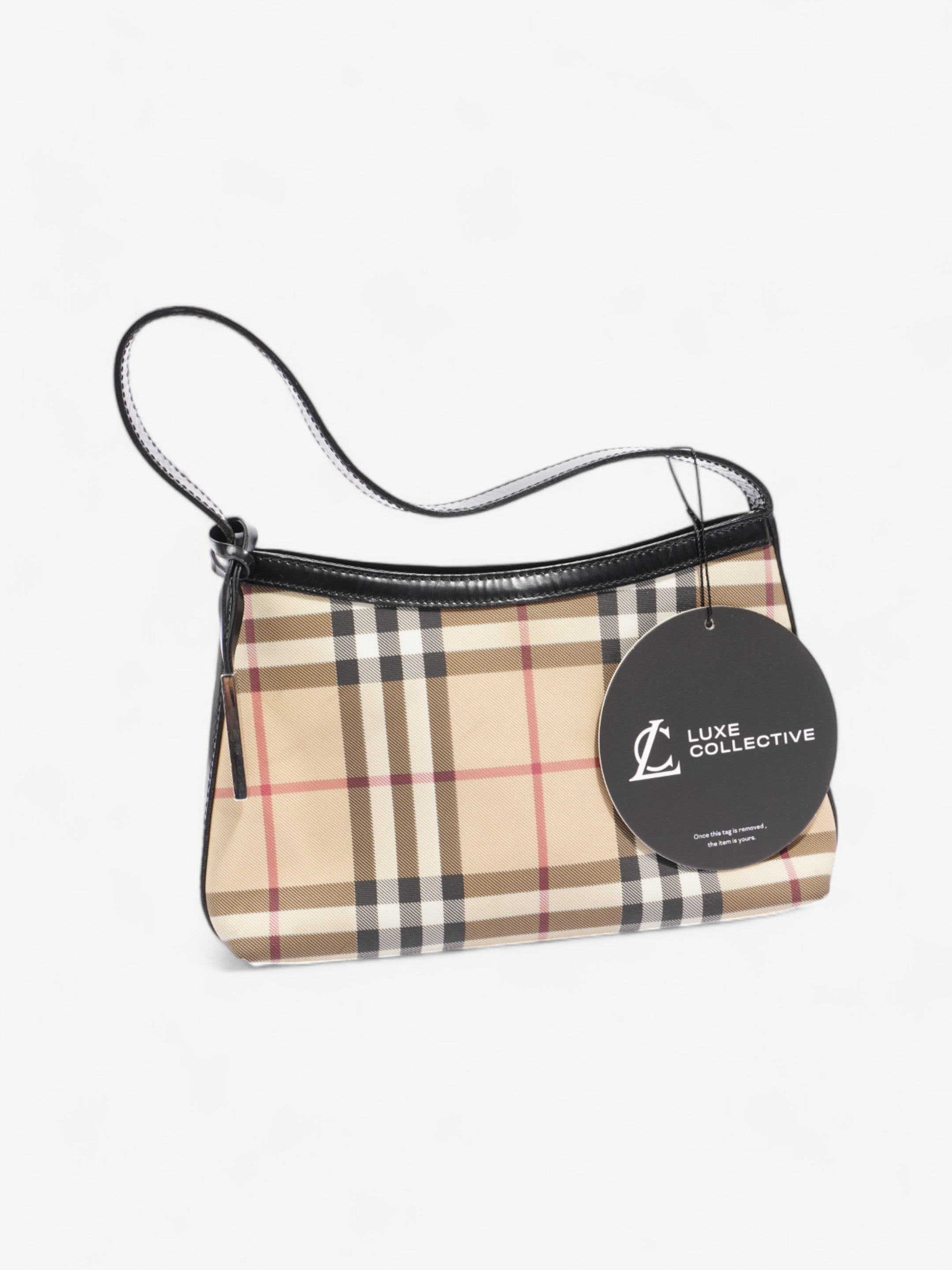 Burberry Check Shoulder Bag Nova Check / Black Coated Canvas