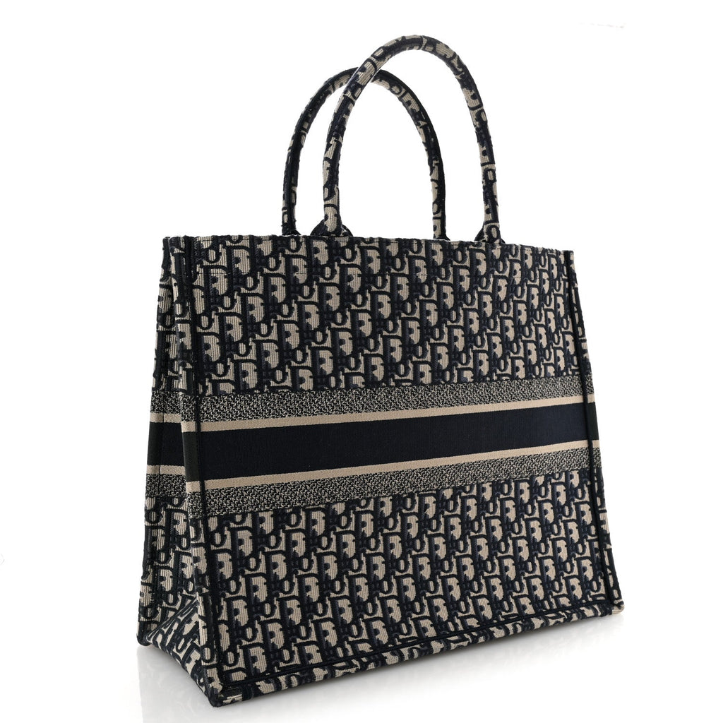 Oblique Large Book Tote Blue Multicolor