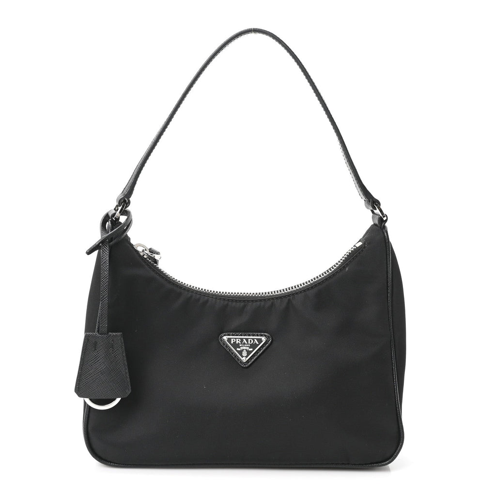 Re-Nylon Saffiano Mini Re-Edition 2005 Bag Black