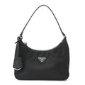 Re-Nylon Saffiano Mini Re-Edition 2005 Bag Black