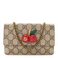 GG Supreme Monogram Mini Cherry Chain Bag