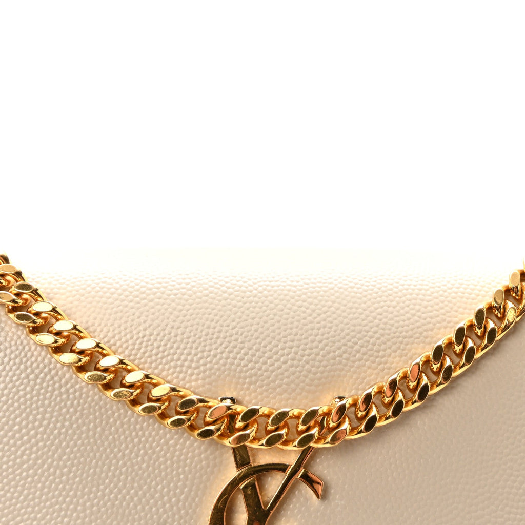 Grain De Poudre Small Monogram Kate Satchel Crema Soft