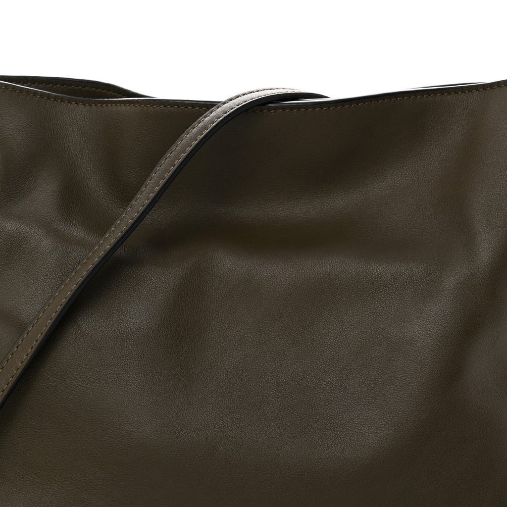 Nappa Flamenco Knot Clutch Dark Khaki
