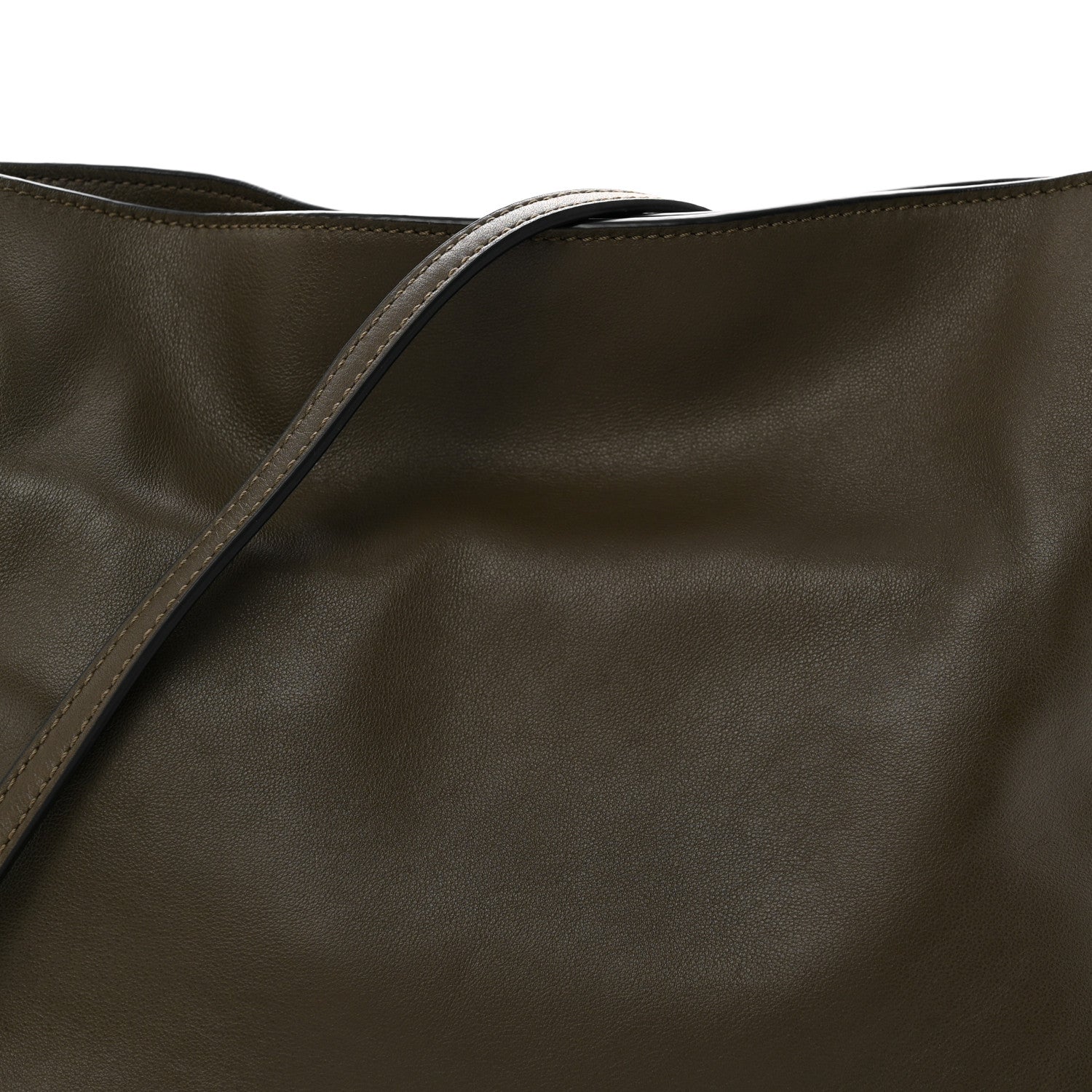 Nappa Flamenco Knot Clutch Dark Khaki
