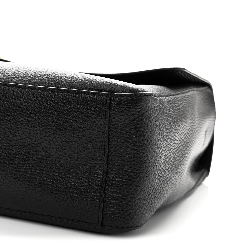 Grained Calfskin Souplissimo Maxi Flap Black