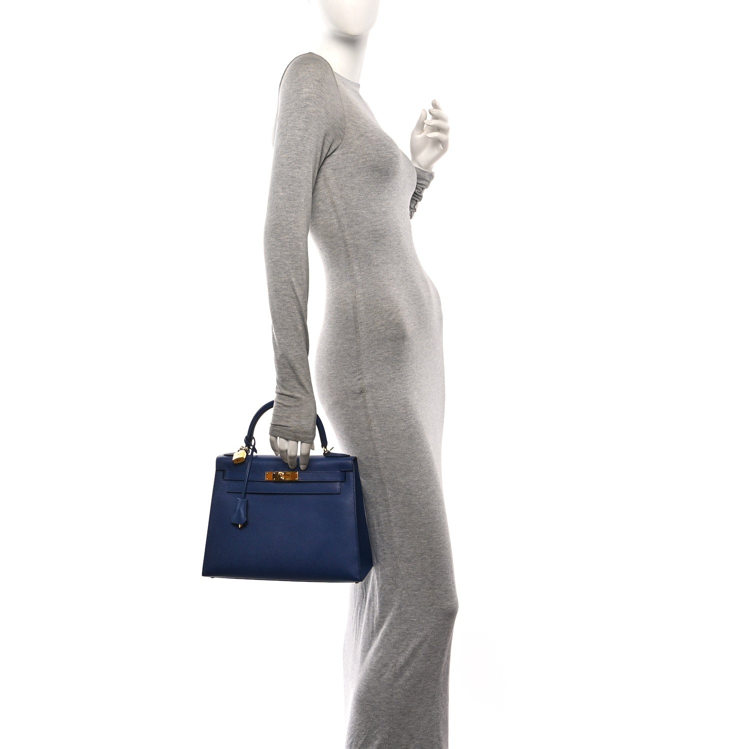 Epsom Kelly Sellier 28 Bleu Saphir