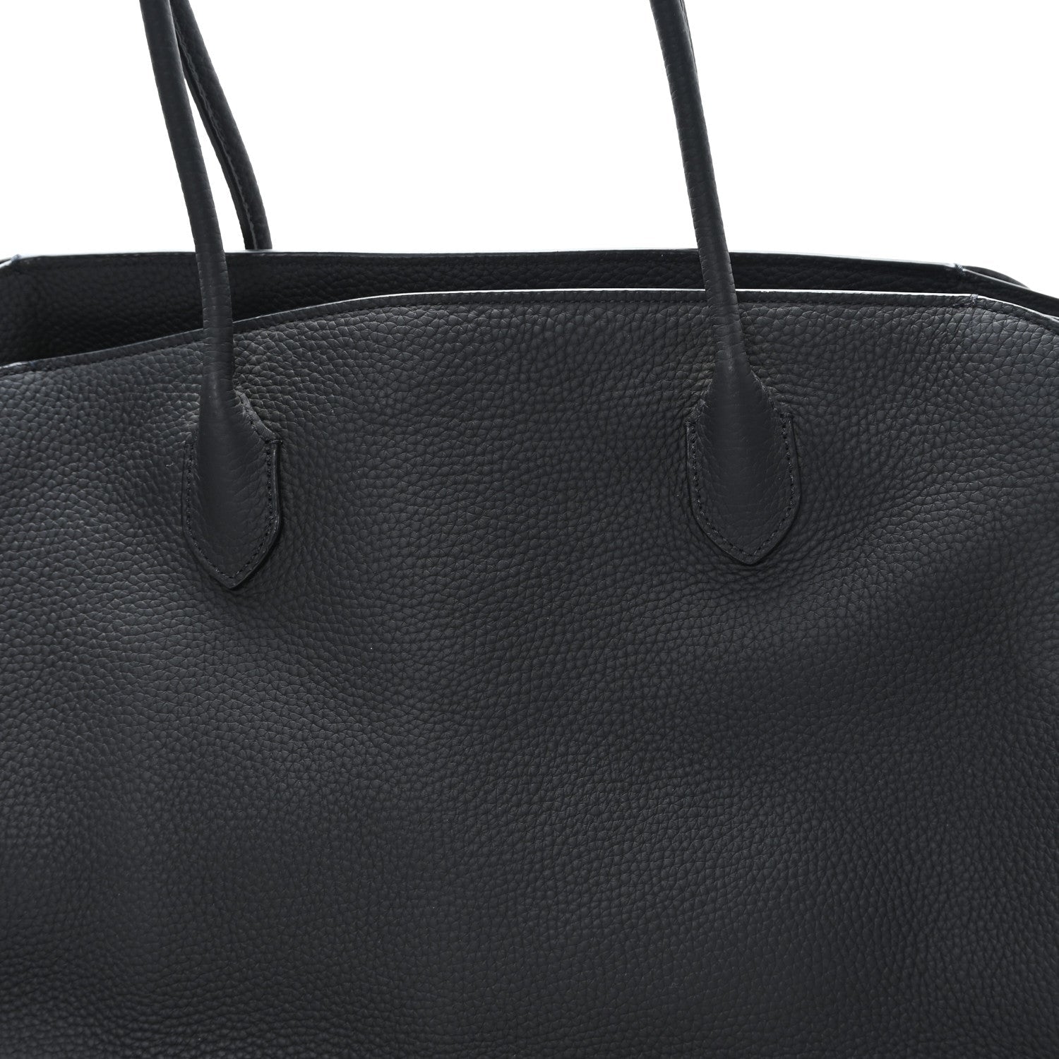 Matte Grained Calfskin Marlo Tote Black