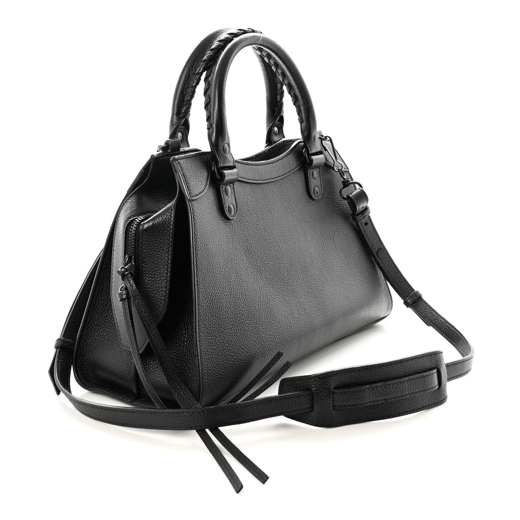 Grained Calfskin Neo Classic Black Hardware S City Black