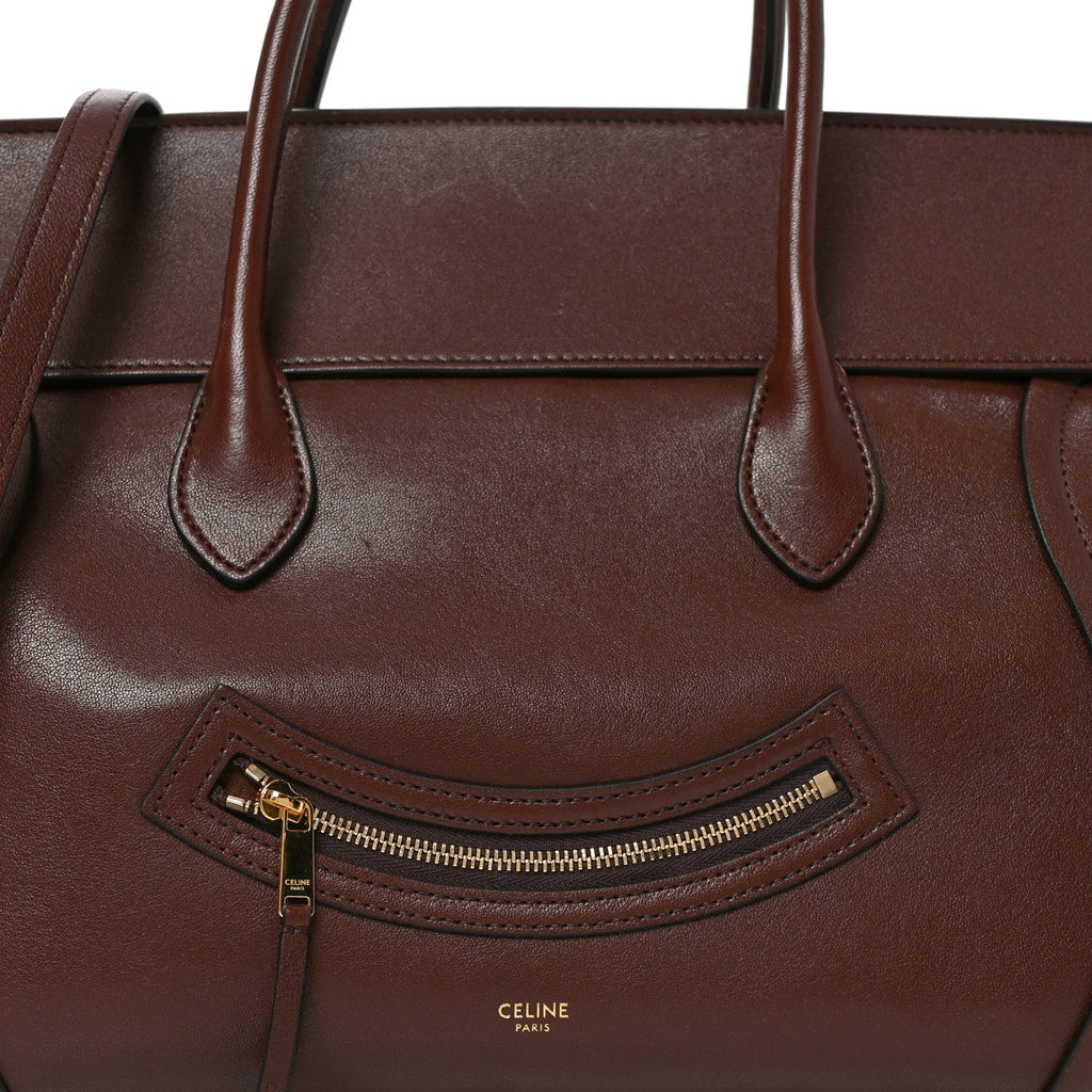 Supple Shiny Lambskin Medium Smiling New Luggage Brick