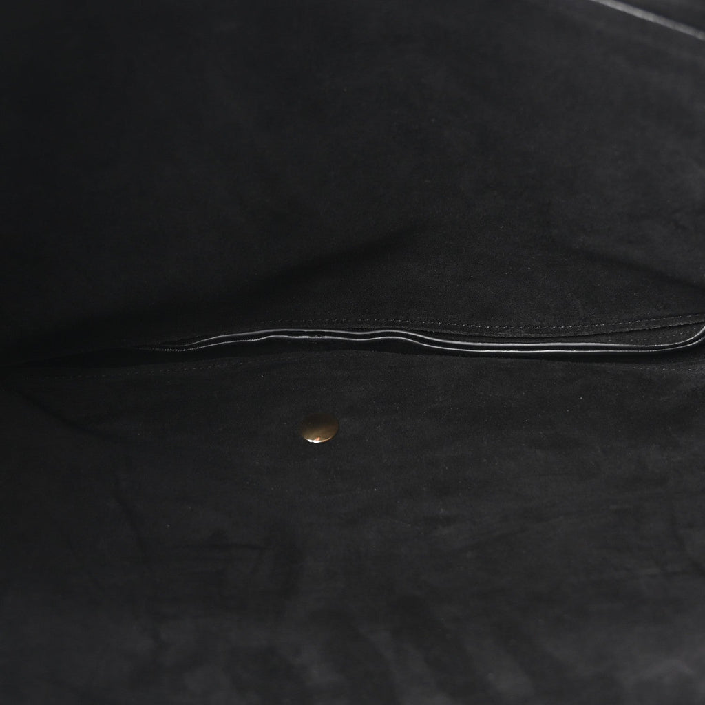 Shiny Lambskin Soft Triomphe Half Moon Bag Black