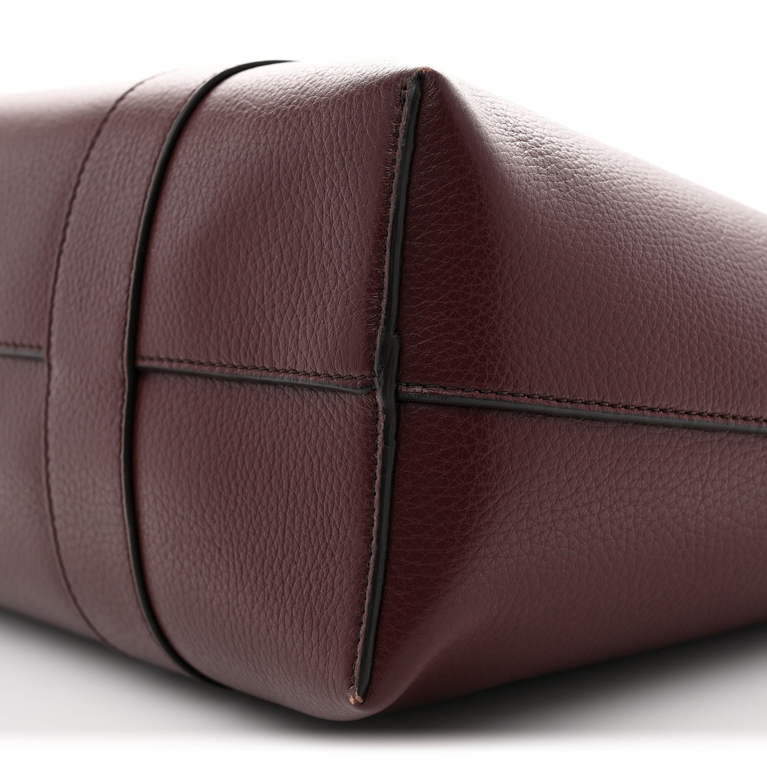 Small Classic Grain Bayswater Tote Burgundy Oxford Blue