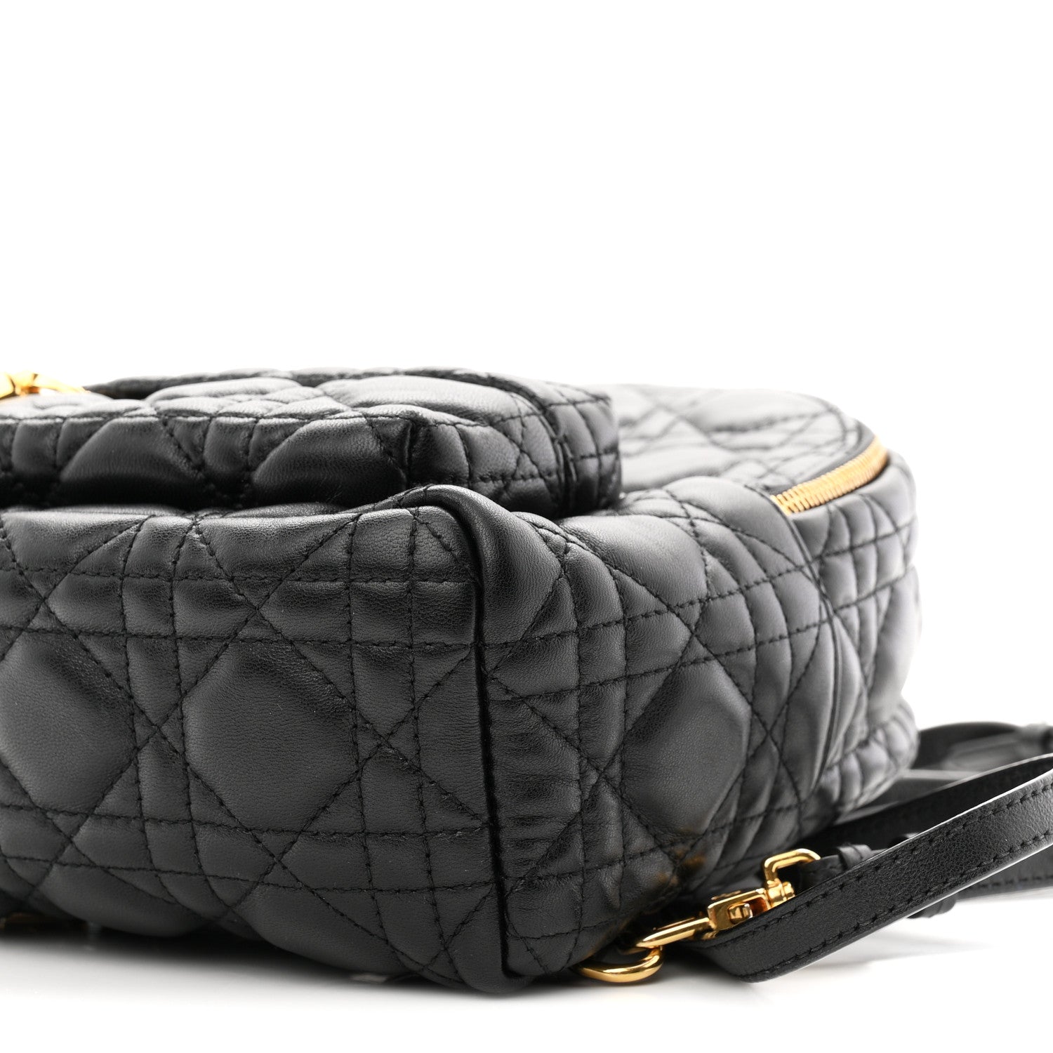 Lambskin Cannage Mini Backpack Black