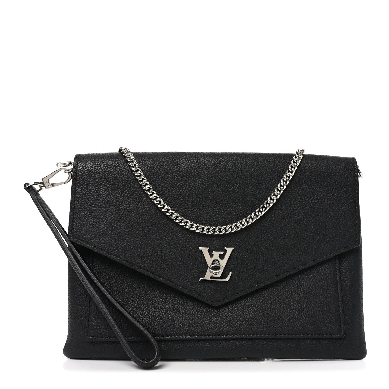 Soft Calfskin My Lockme Chain Pochette Black