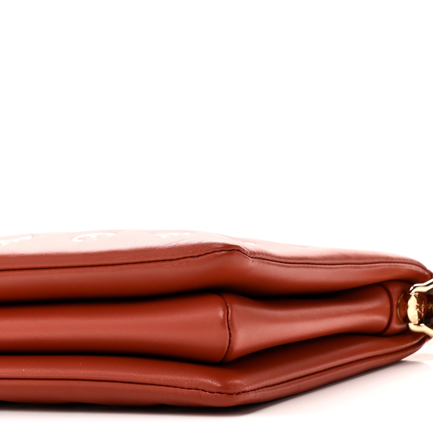 Lambskin Embossed Monogram Coussin PM Terracotta Brown