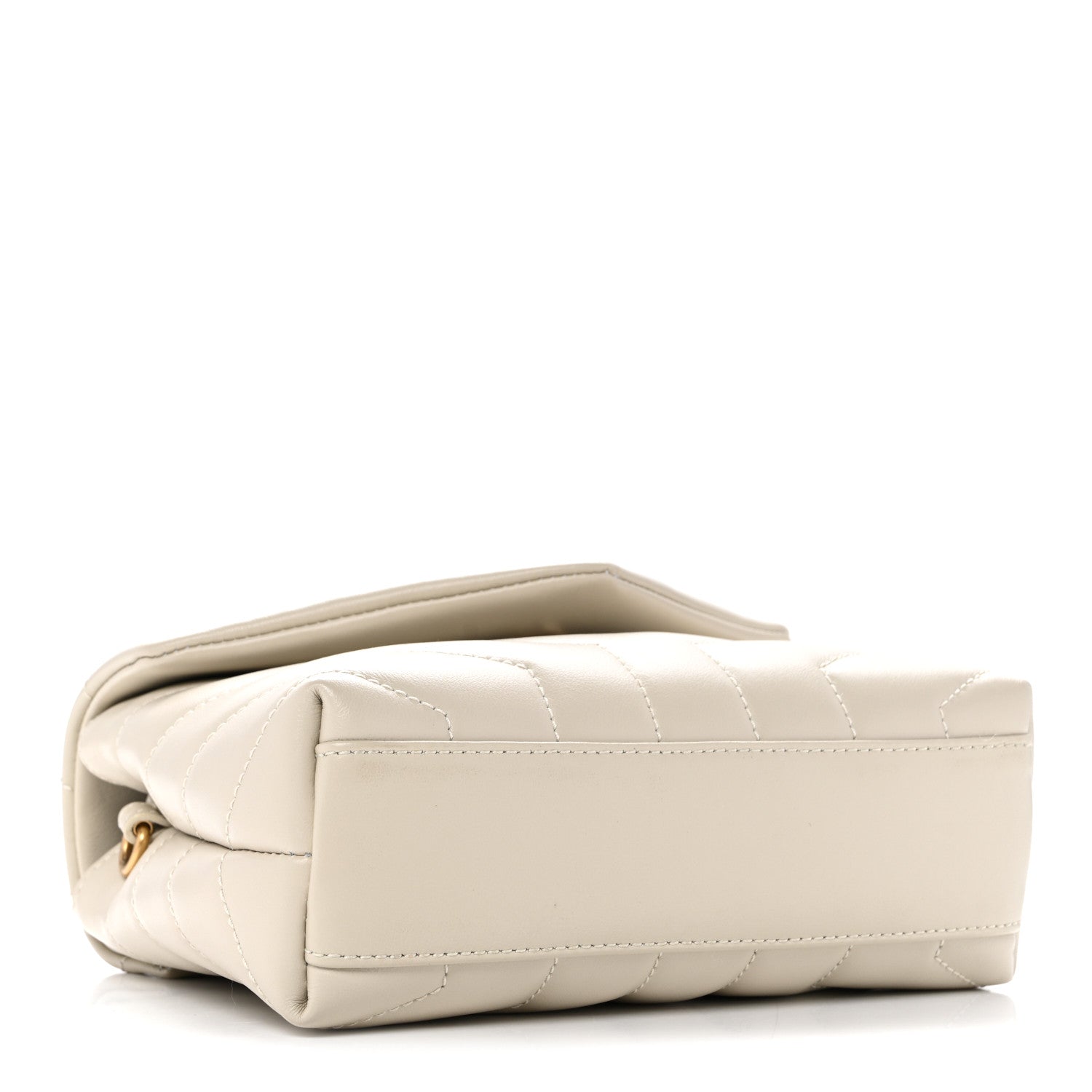 Calfskin Y Quilted Monogram Toy Loulou Crossbody Bag Blanc Vintage