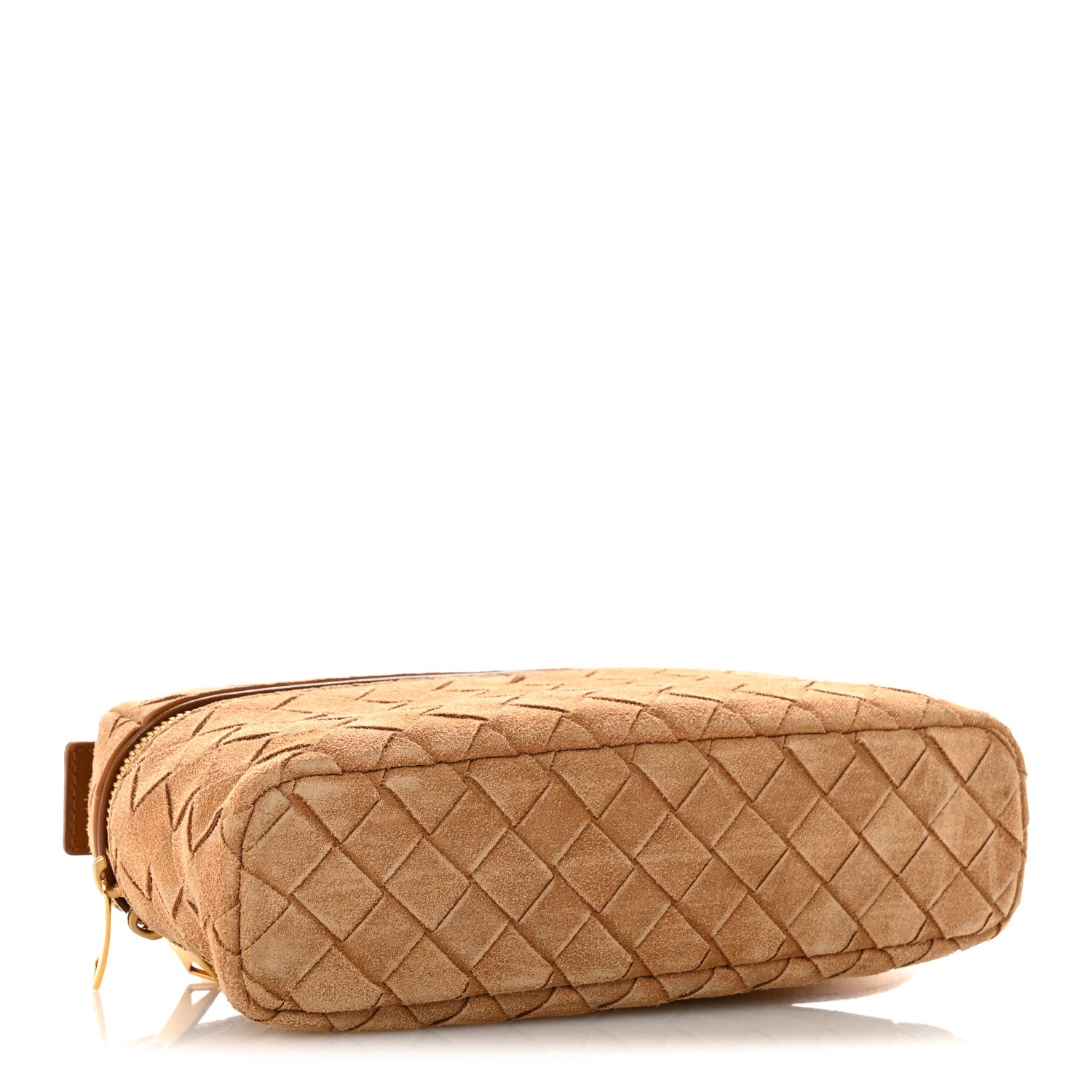 Suede Intrecciato Bang Bang Vanity Case Amber