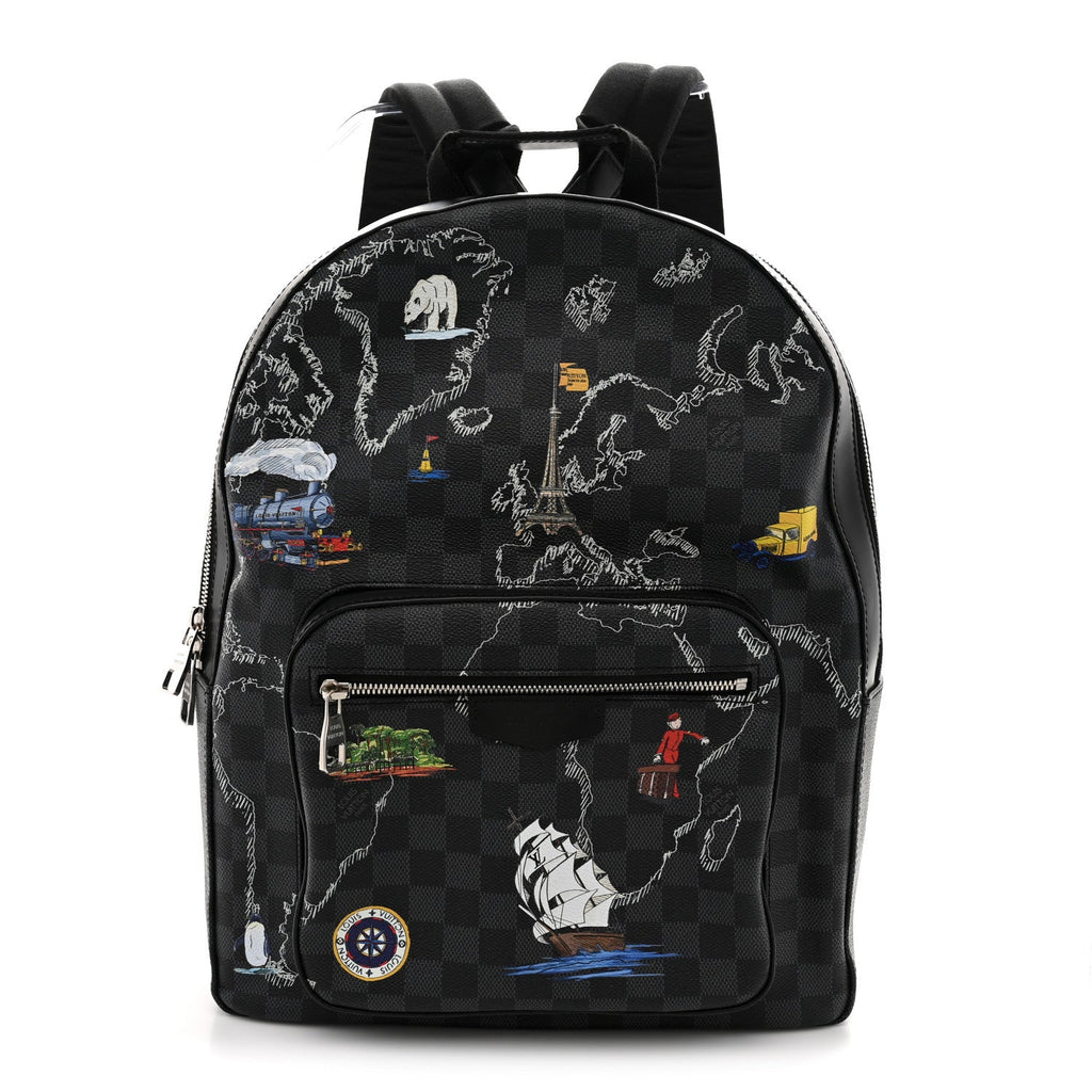 Damier Graphite World Map Josh Backpack