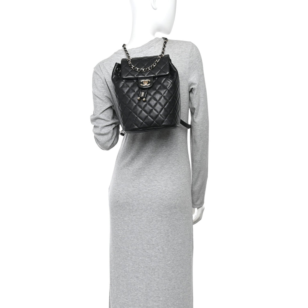 Caviar Quilted Urban Spirit Backpack Black