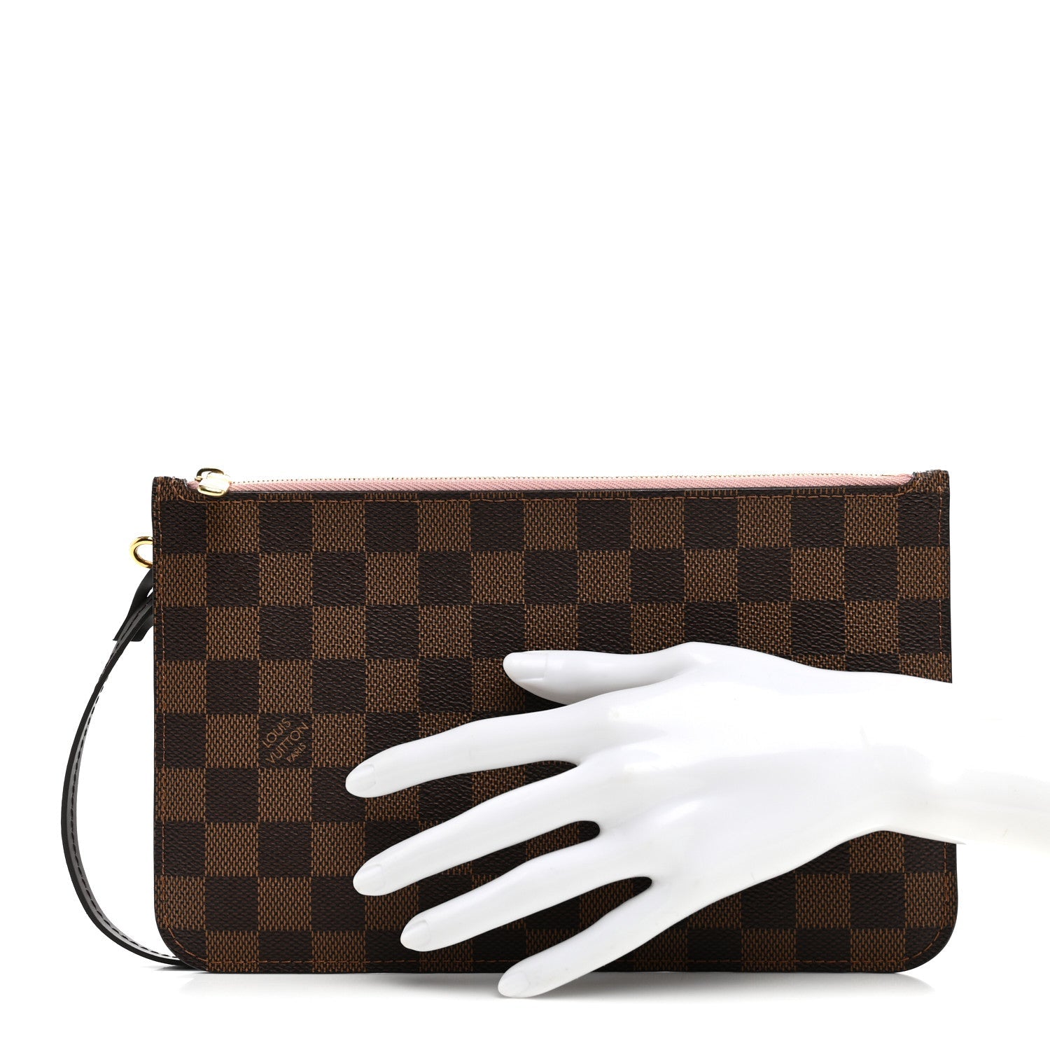 Damier Ebene Neverfull MM GM Pochette Rose Ballerine