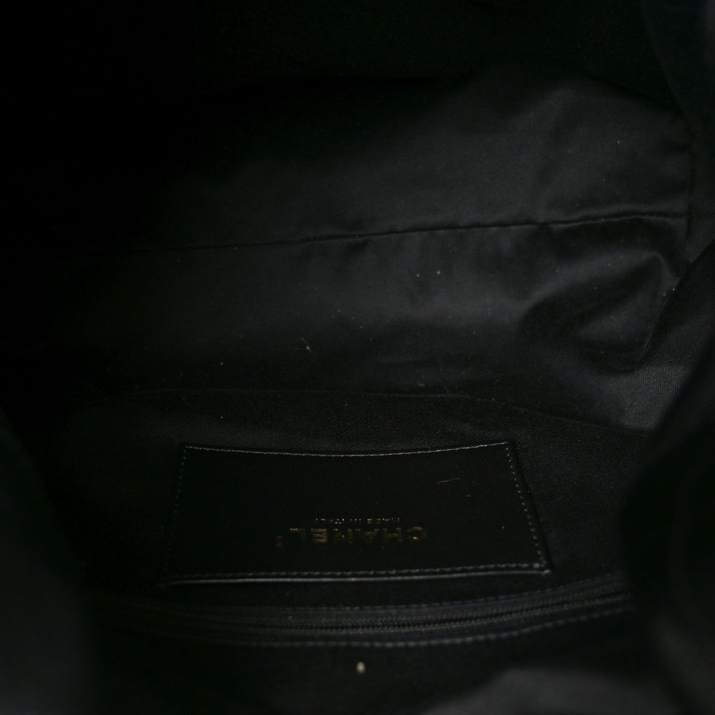 Calfskin Quilted Small Maxi Hobo Black