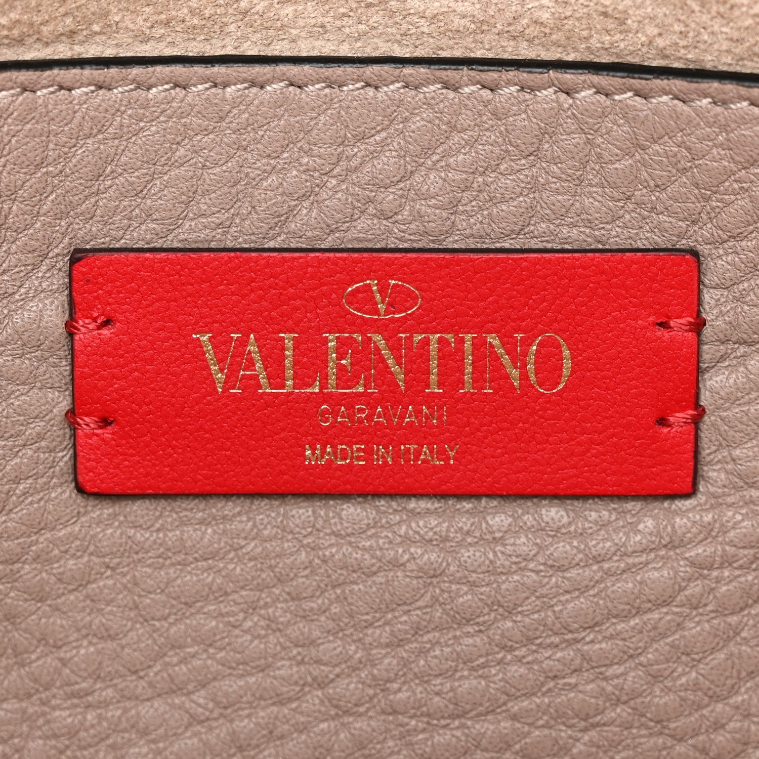 Grainy Calfskin Rockstud Double Flap Crossbody Bag Poudre