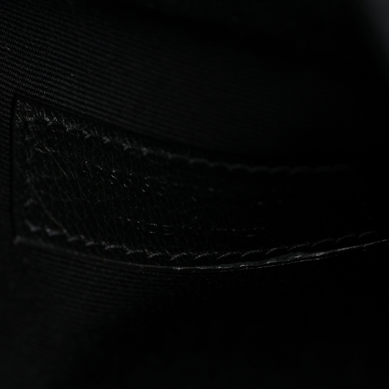 Calfskin Crocodile Embossed Uptown Monogram Pouch Black