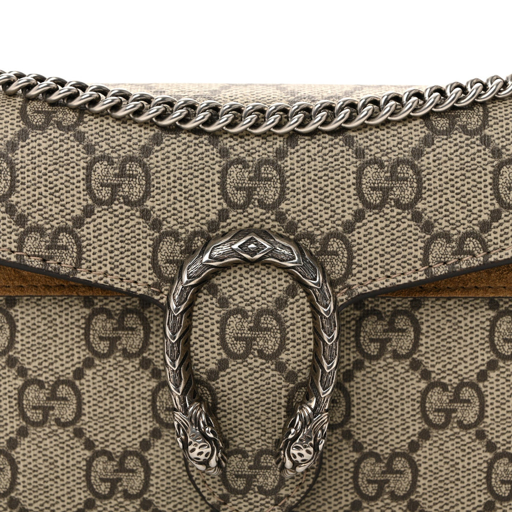 GG Supreme Monogram Super Mini Dionysus Shoulder Bag Taupe