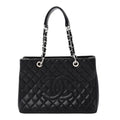 Caviar Quilted Grand Shopping Tote GST Black
