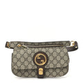 GG Supreme Monogram Textured Dollar Calfskin Blondie Belt Bag Beige Ebony New Acero