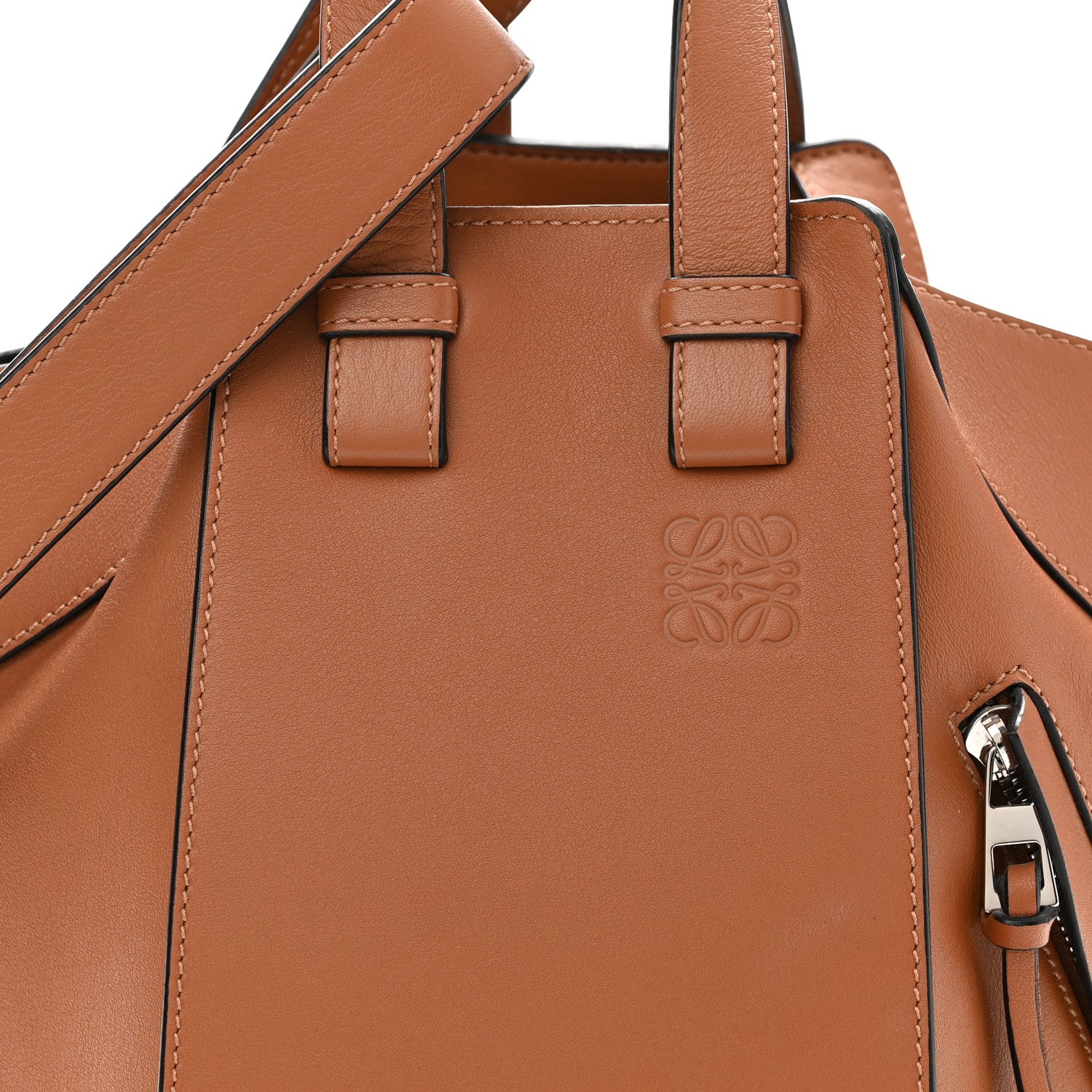 Calfskin Small Hammock Shoulder Bag Tan