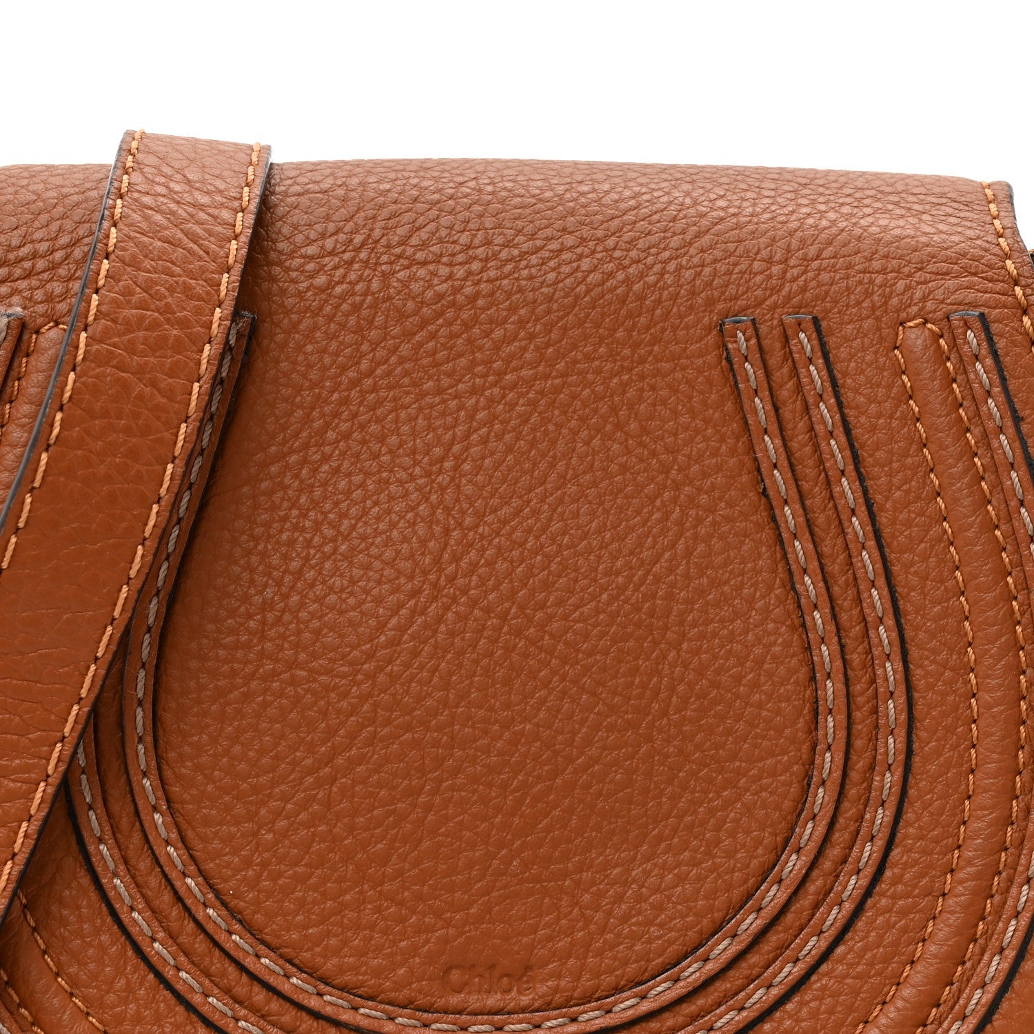 Calfskin Mini Marcie Round Crossbody Bag Tan