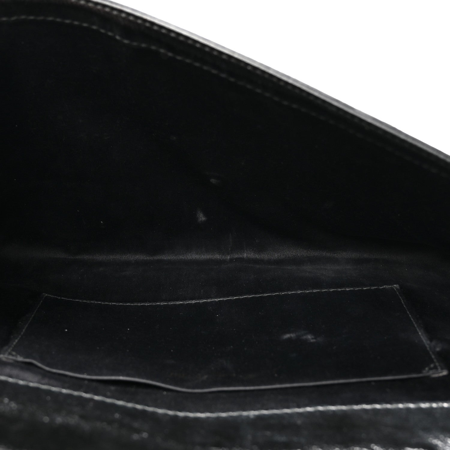Textured Patent Monogram Large Belle De Jour Clutch Black