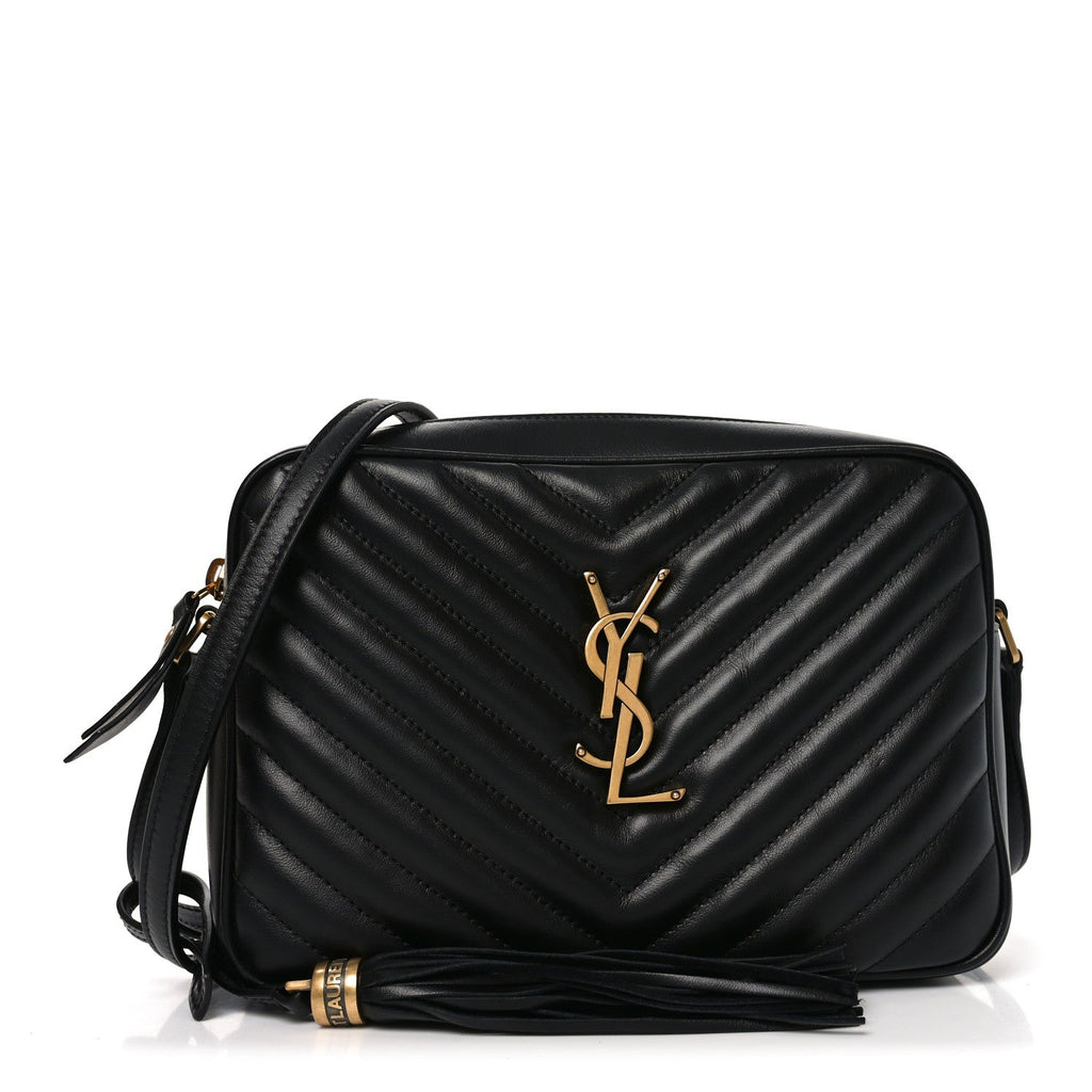 Calfskin Matelasse Monogram Lou Camera Bag Black