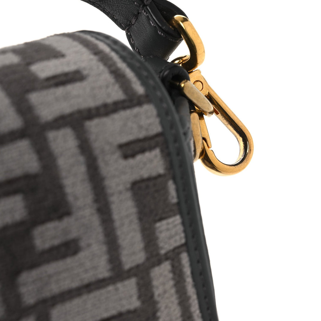 Chenille FF Embroidered Baguette Antracite Asfalto