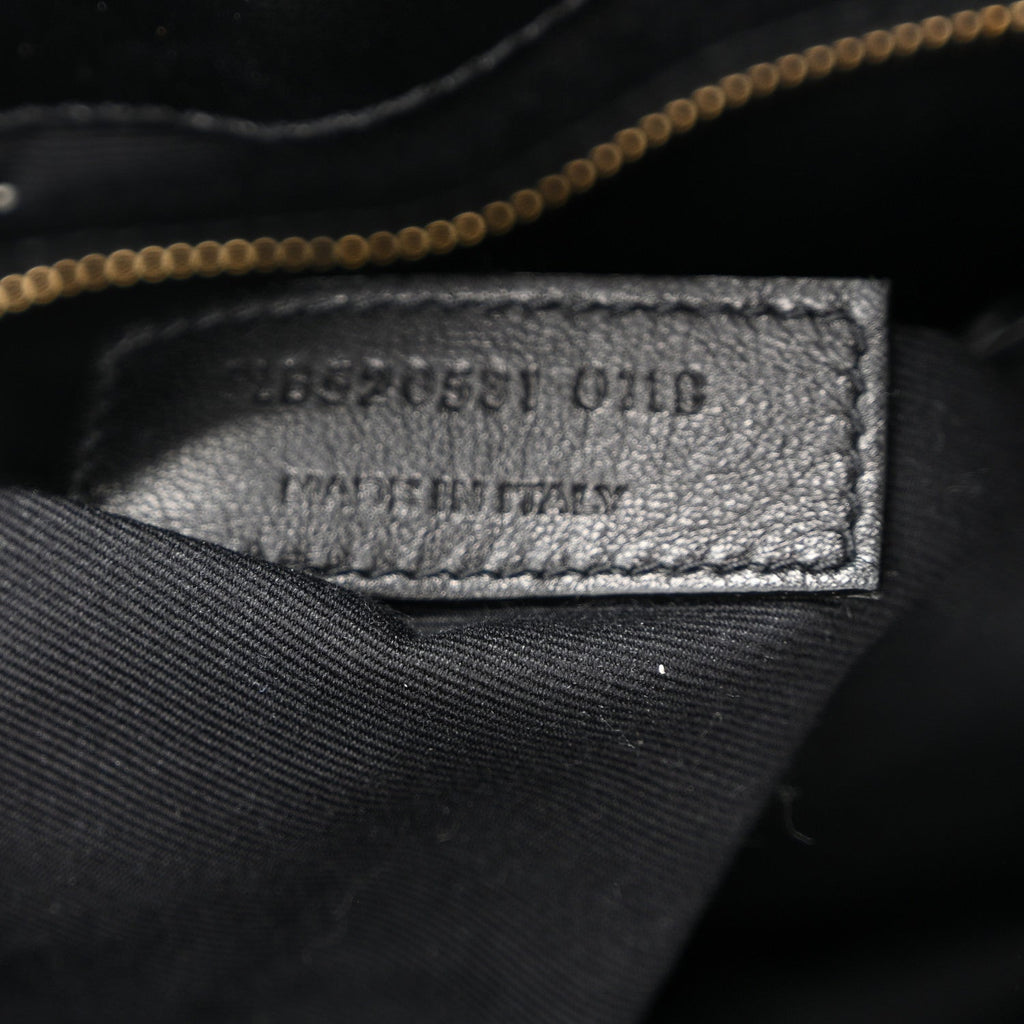 Calfskin Y Quilted Monogram Large Loulou Shopper Black