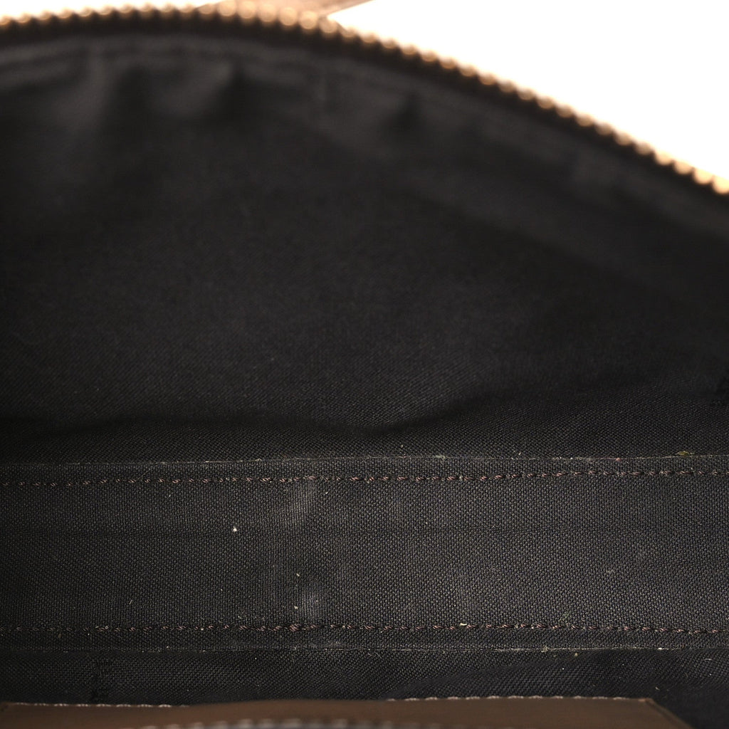 Fabric Jacquard Vitello Grace FF 1974 Baguette Pouch Tobacco Moro Sand