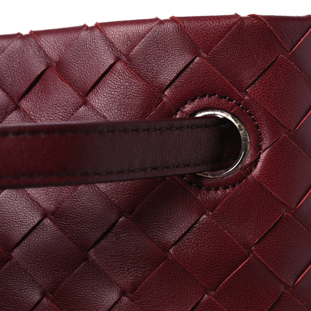 Nappa Intrecciato Medium Garda Bag Dark Red