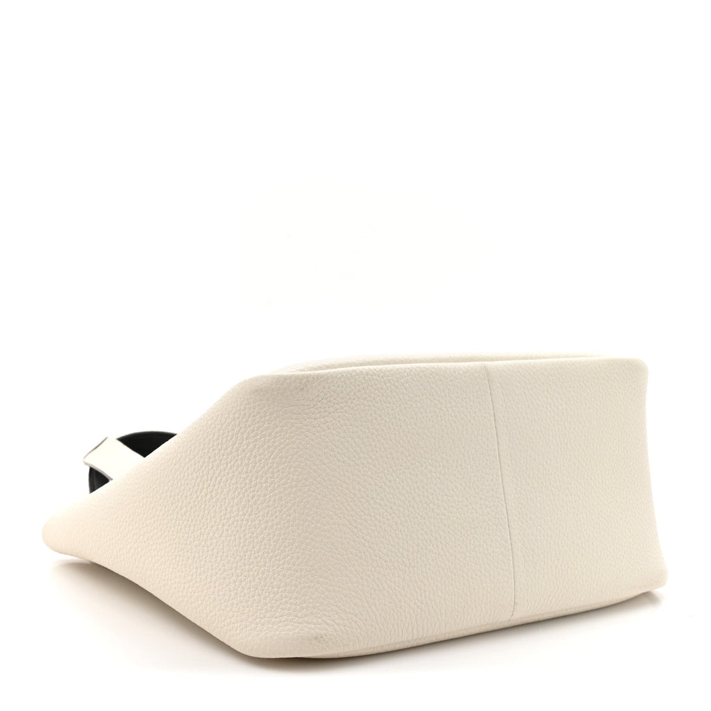 Vitello Daino Soft Medium Dynamique Tote White Black