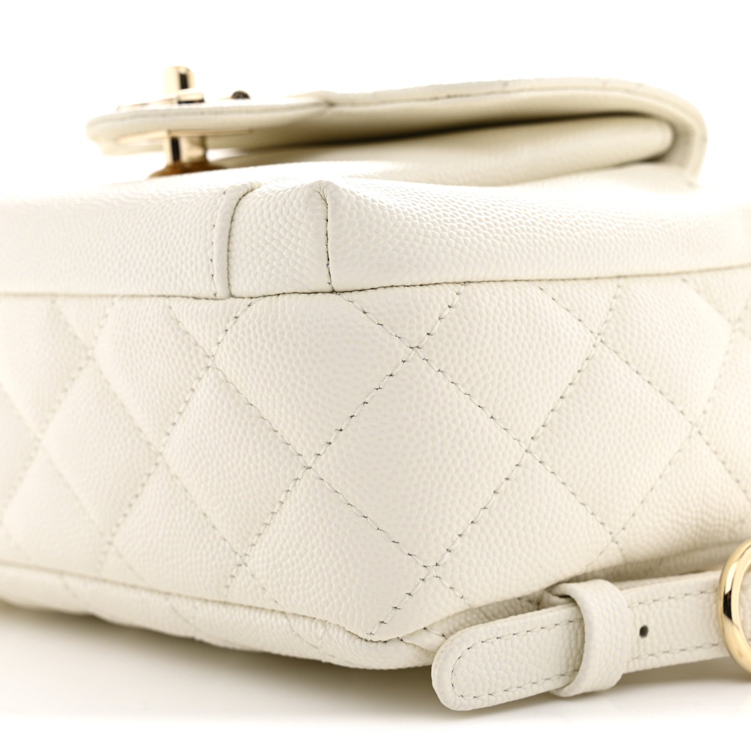 Caviar Quilted Small CC Day Backpack White