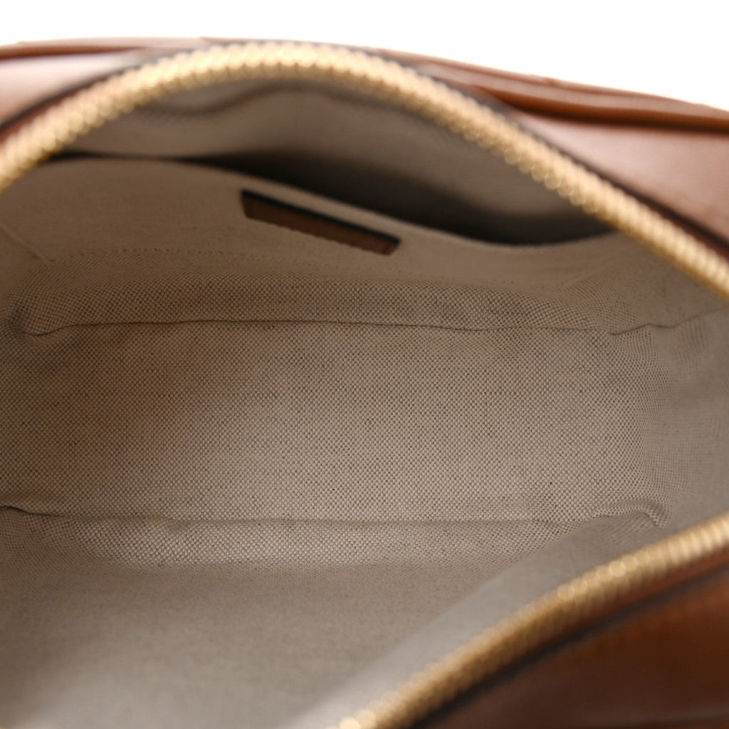 Sakai Be Green Calfskin Diagonal Stitched Small Blondie Shoulder Bag Cuir