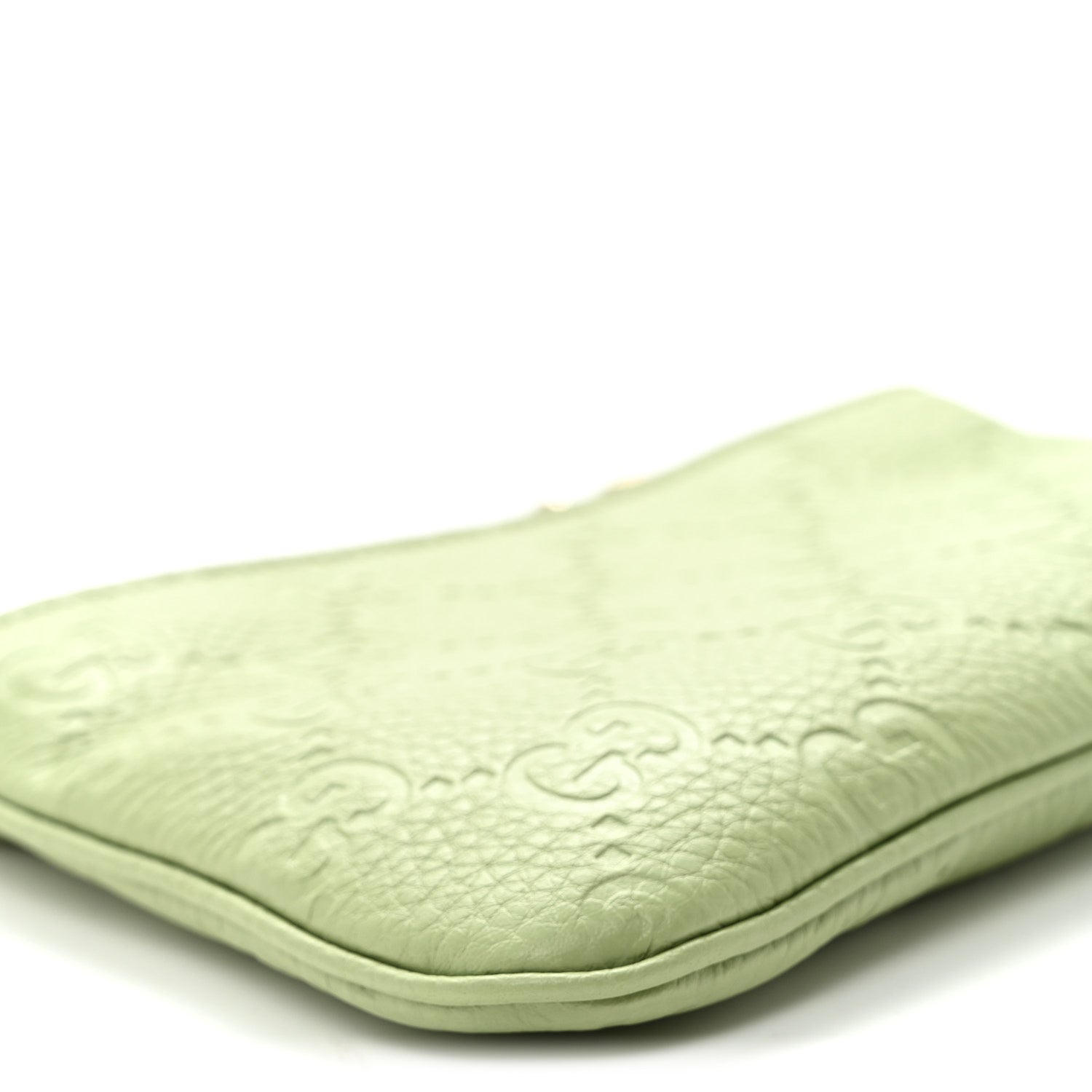 GG Grainy Calfskin Emblem Super Mini Shoulder Bag Sage Leaf