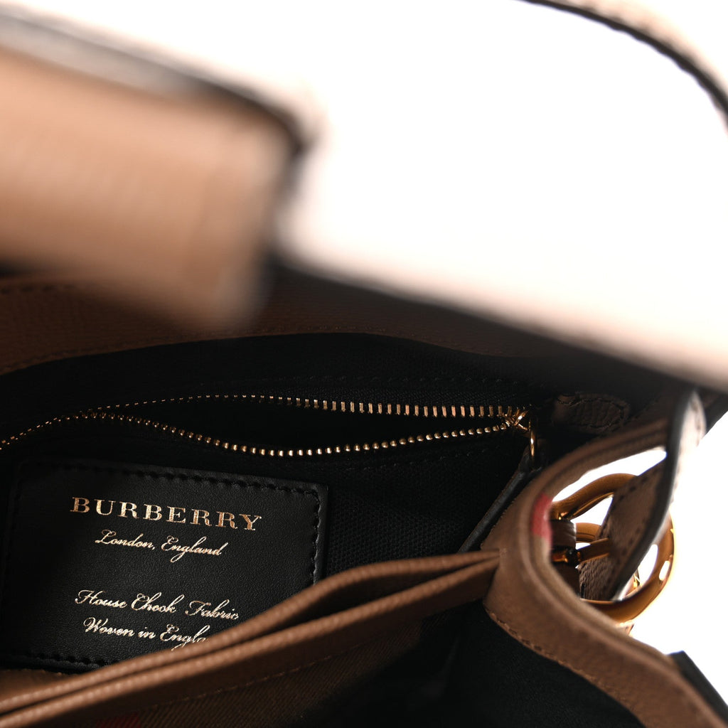 Derby Calfskin House Check Small Camberley Dark Sand