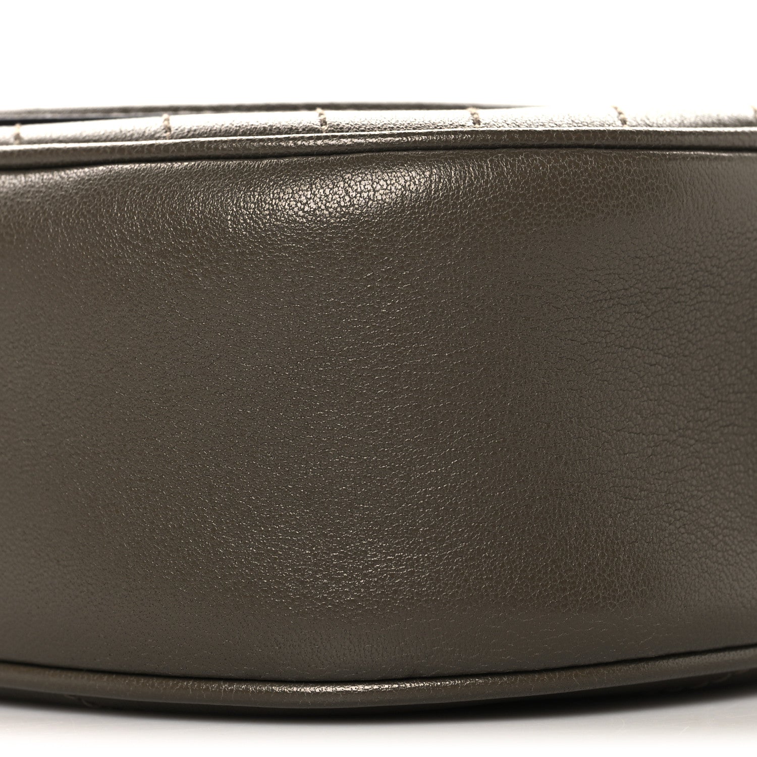 Sakai Be Green Calfskin Diagonal Stitched Mini Blondie Shoulder Bag Craclet Brown