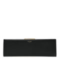 Smooth Calfskin Large Midnight Clutch Black