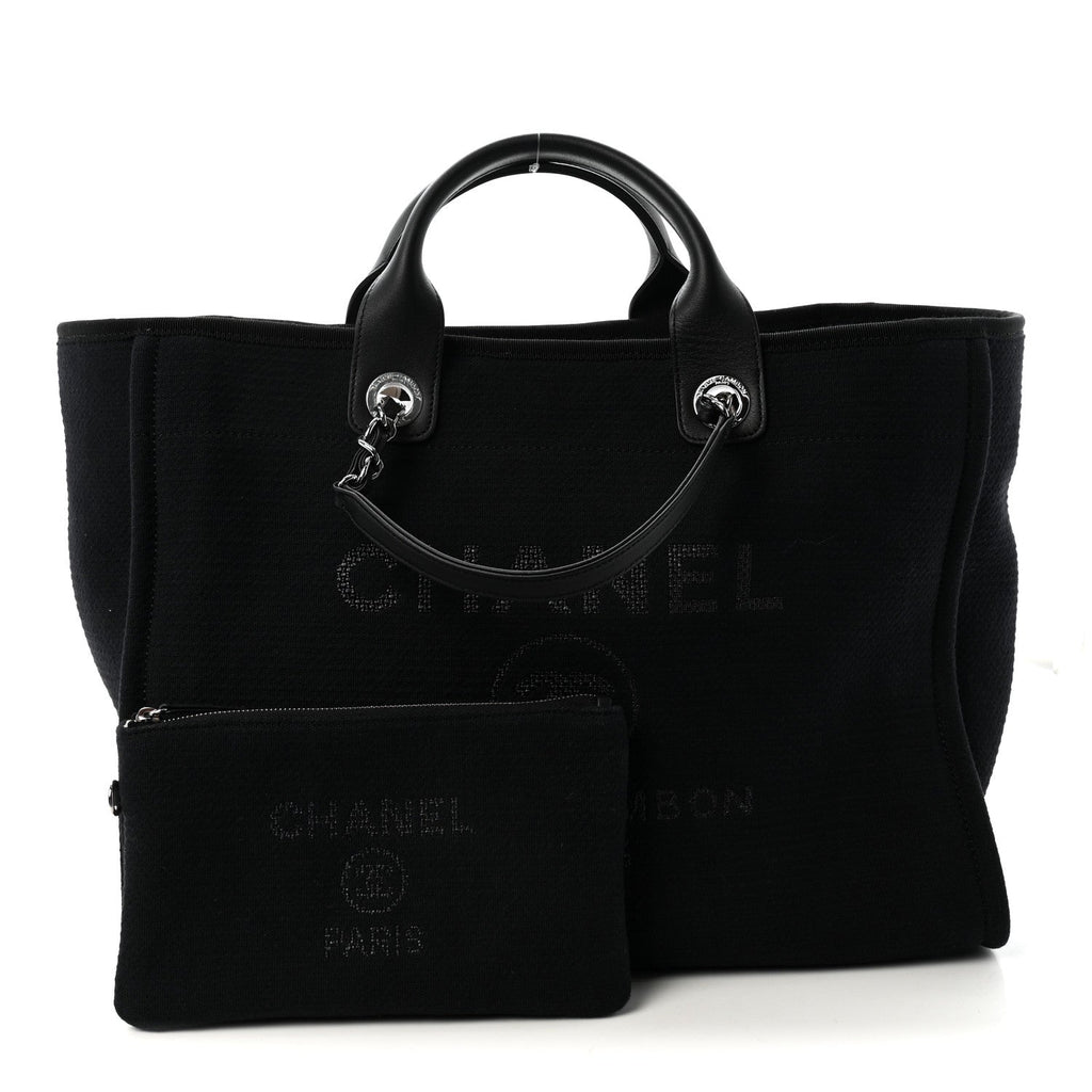 Mixed Fibers Medium Deauville Tote Black