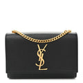 Grain De Poudre Small Monogram Kate Satchel Black